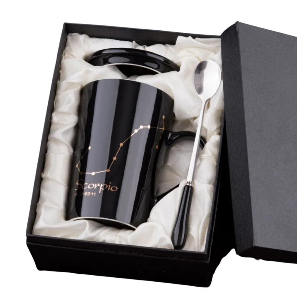 Set cadou cana ceramica, culoare Negru, Scorpion [3]