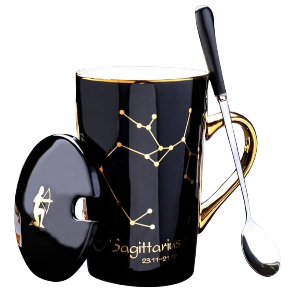 Set cadou cana ceramica, culoare Negru, Sagetator [3]