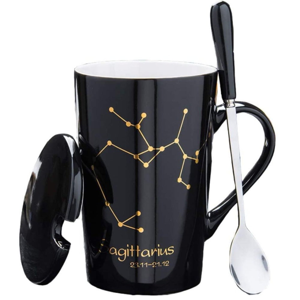 Set cadou cana ceramica, culoare Negru, Sagetator [1]