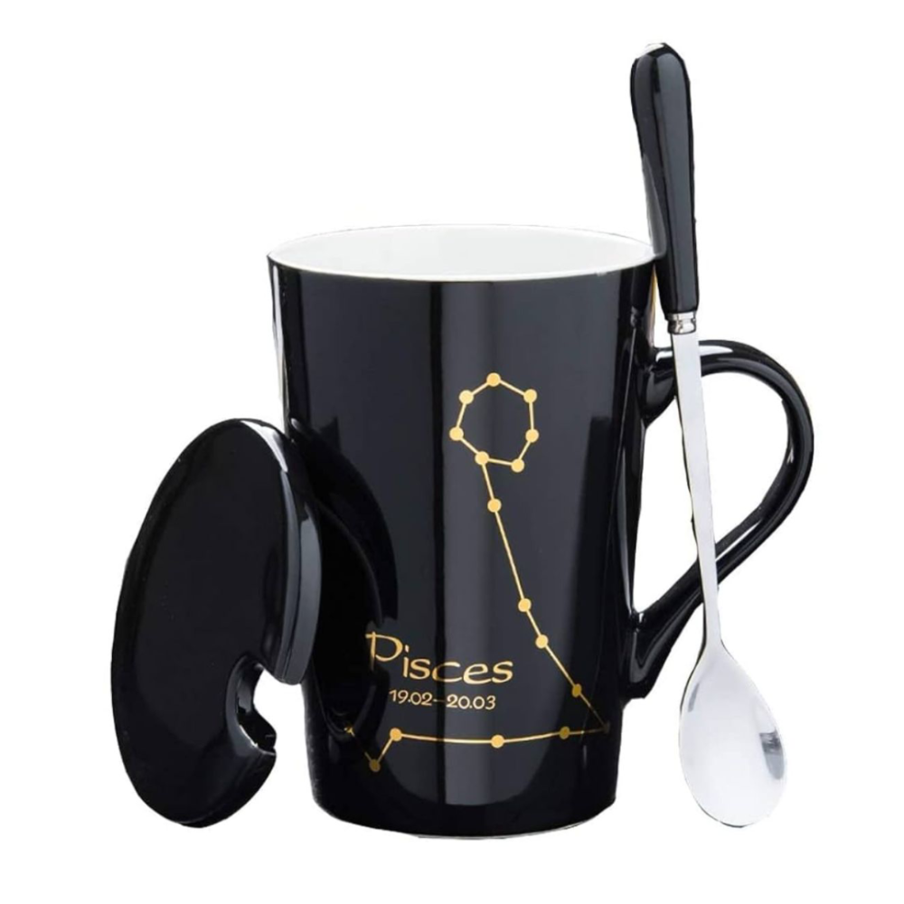 Set cadou cana ceramica, culoare Negru, Pesti [1]