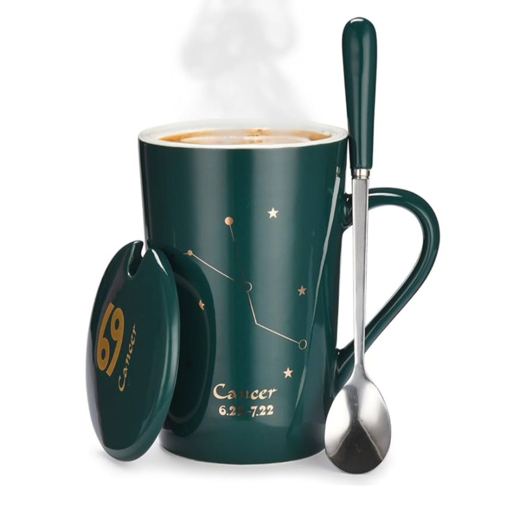 Set cadou cana ceramica, culoare Verde, Rac [1]