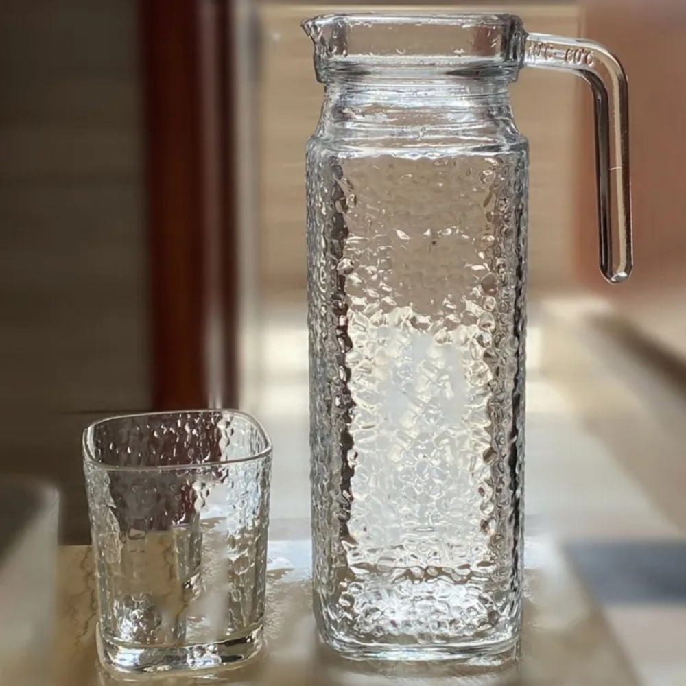 Set cană cu 6 pahare pentru apă, limonadă, băuturi răcoritoare [2]