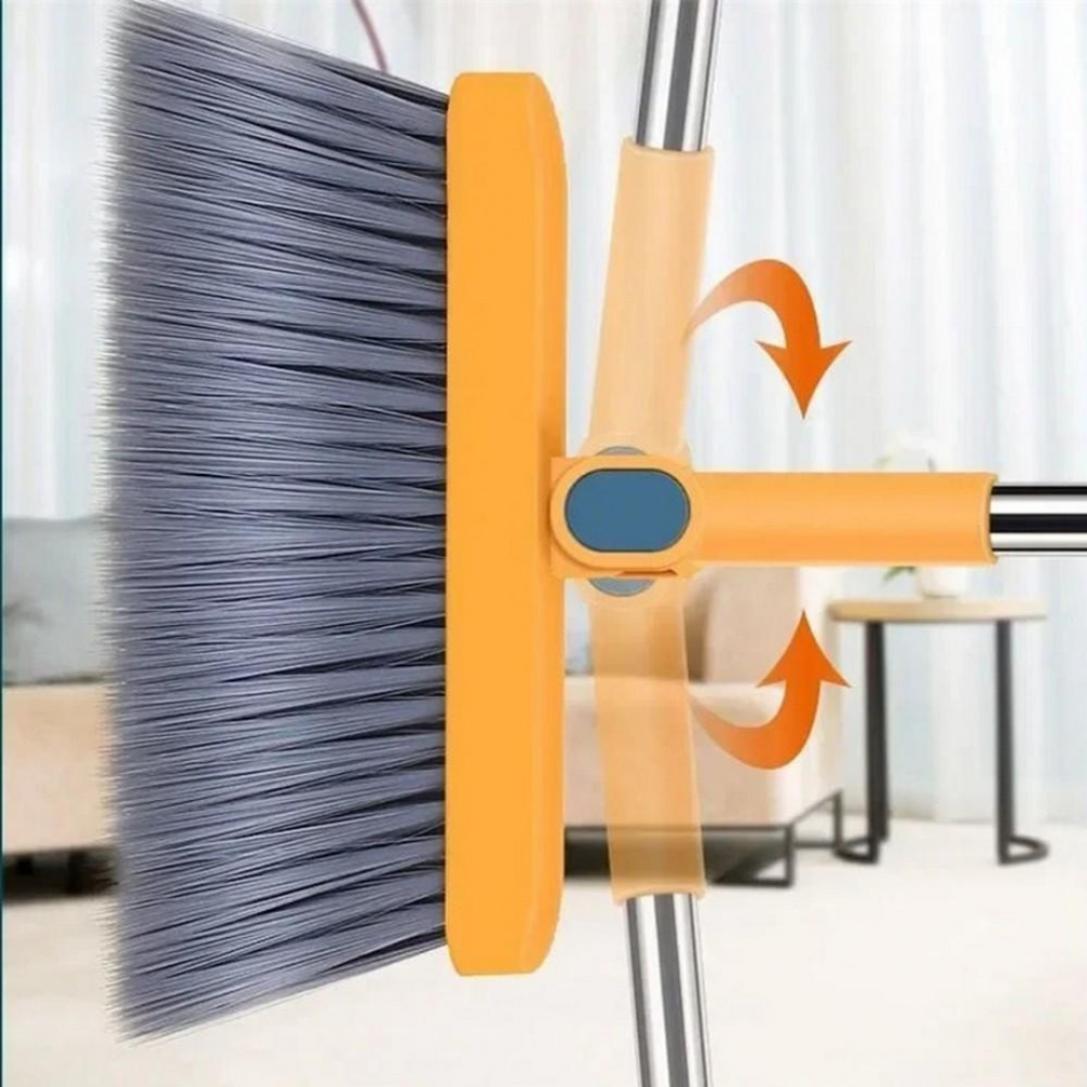 Set de curățenie cu mătură și făraș cu pieptene, portocaliu [3]