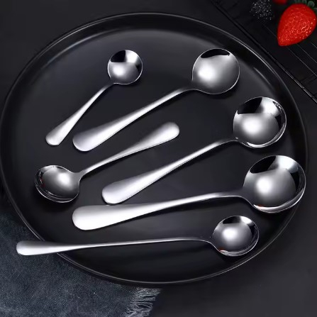 Set de tacamuri, 4 piese inox, Argintiu [6]