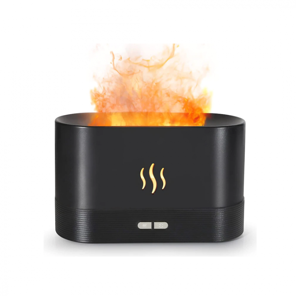 Set difuzor aromaterapie și sticluțe esență, model dreptunghiular, negru [1]