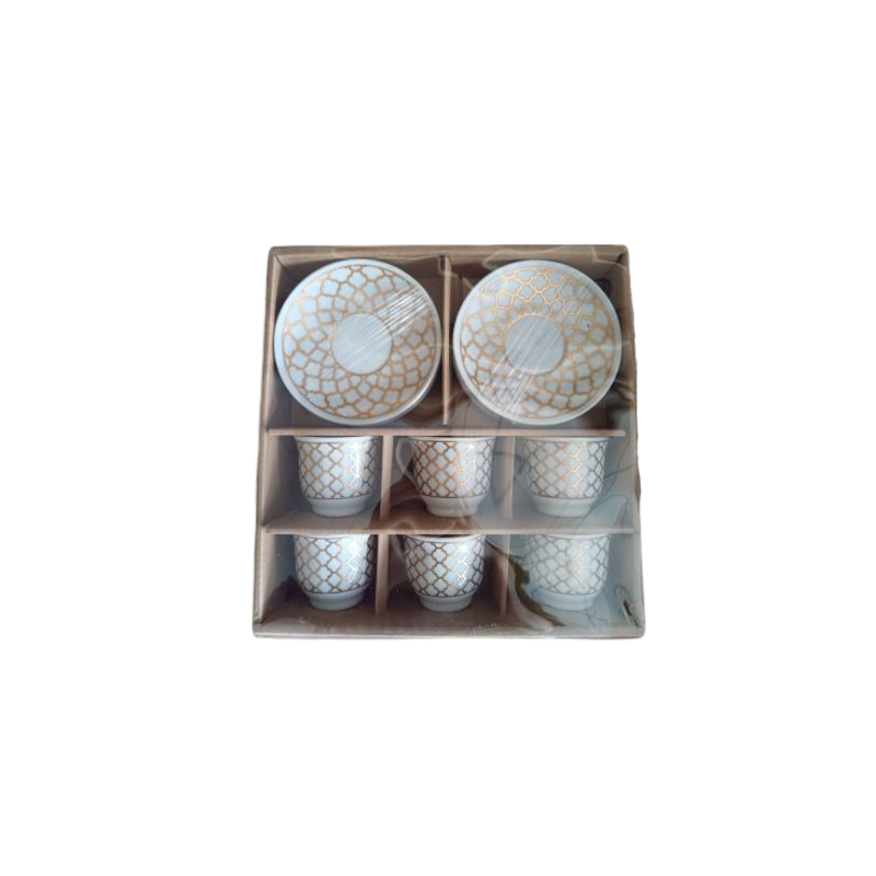 Set din ceramică pentru cafea, 12 piese, model Fagure [1]