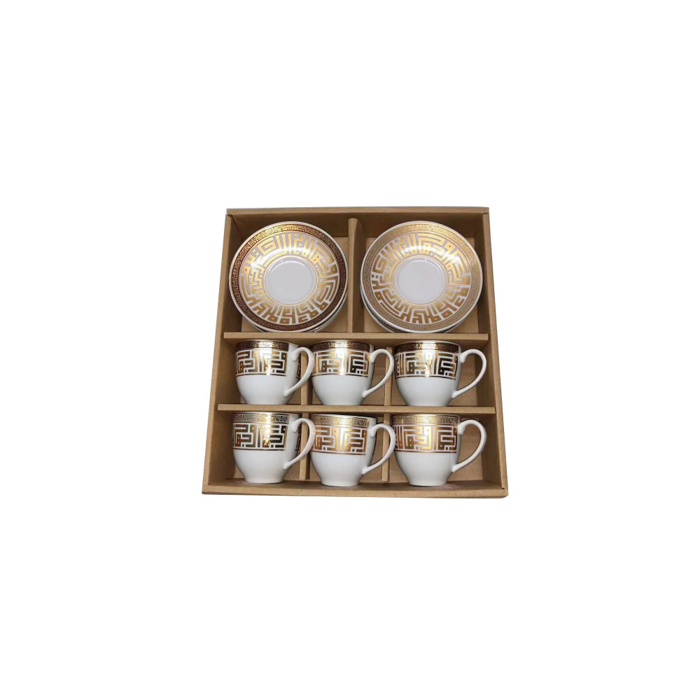 Set din ceramică pentru cafea, 12 piese, model Grecesc [1]
