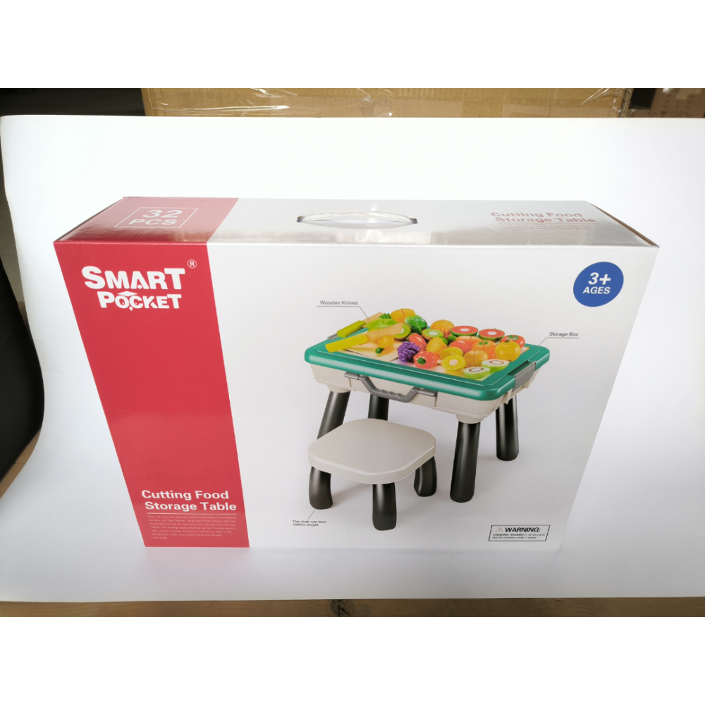 Set masă și scaun pentru copii cu spațiu de depozitare și fructe/legume [6]