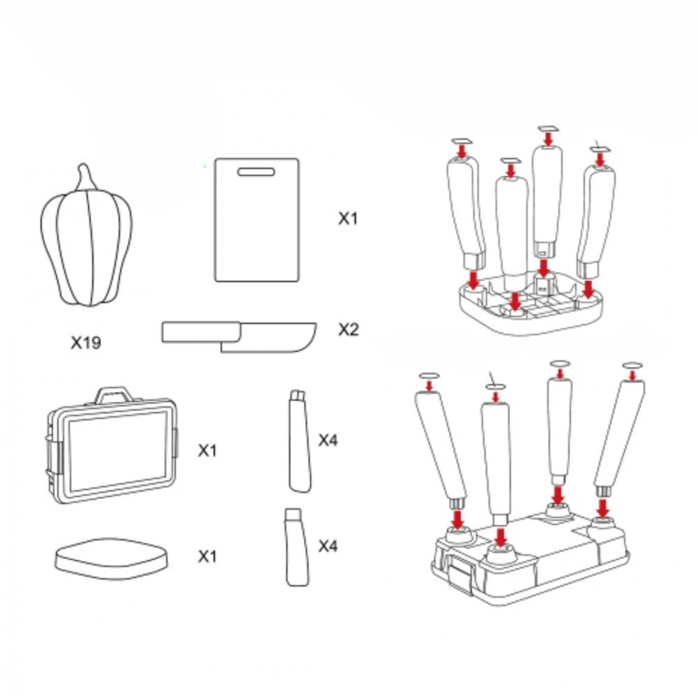 Set masă și scaun pentru copii cu spațiu de depozitare și fructe/legume [5]