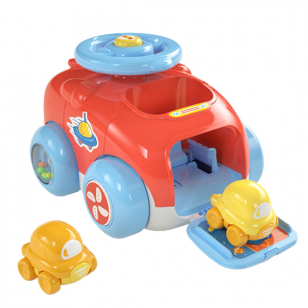 Set mașină cu spațiu interior depozitare și 2 mașinuțe cu catapultă [1]