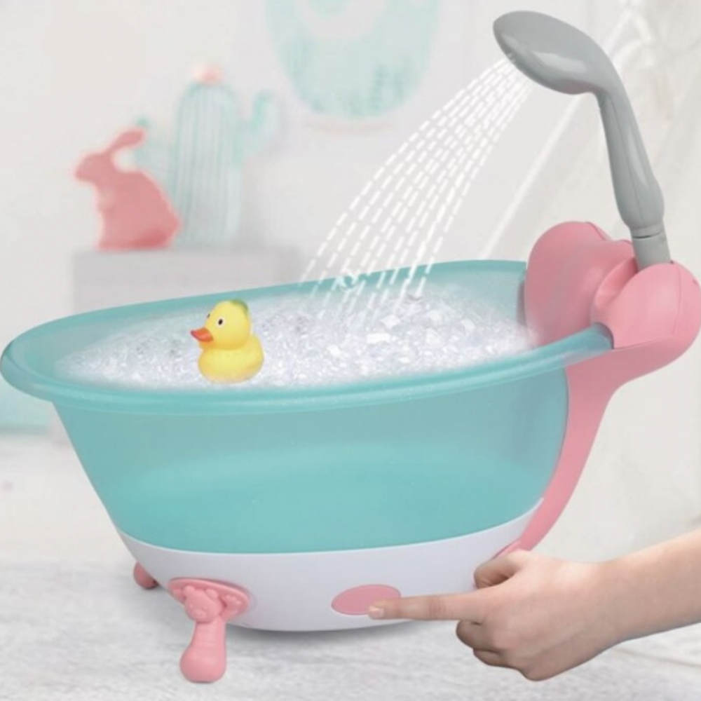 Set păpușă bebeluș 35 cm cu cădiță și accesorii de baie pentru copii [4]