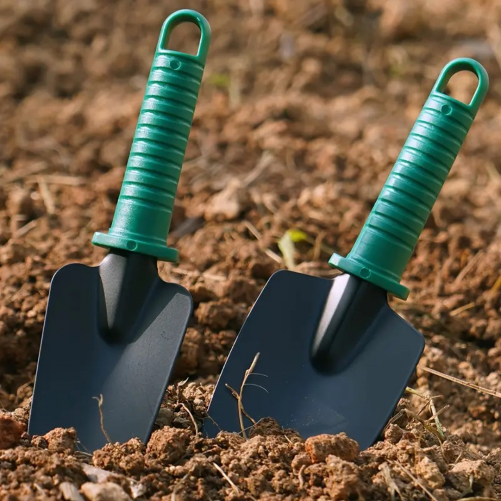 Set unelte pentru grădinărit cu carcasă, 5 piese, verde [4]