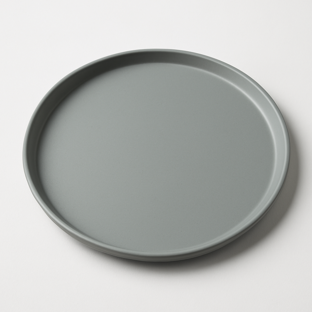 Set veselă 12 piese, ceramică, gri deschis, pentru 4 persoane, design modern [3]