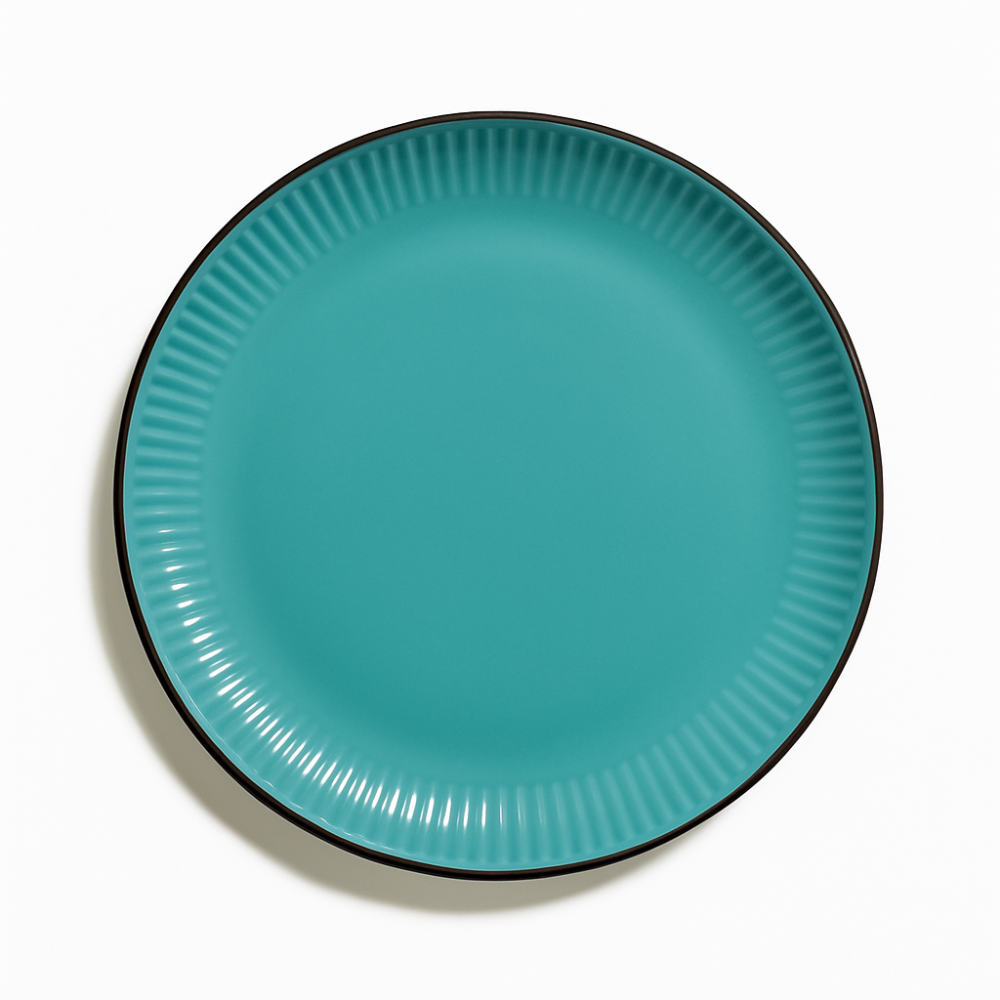 Set vesela 16 piese pentru 4 persoane, Ceramica, design modern, culoare Turquoise [8]