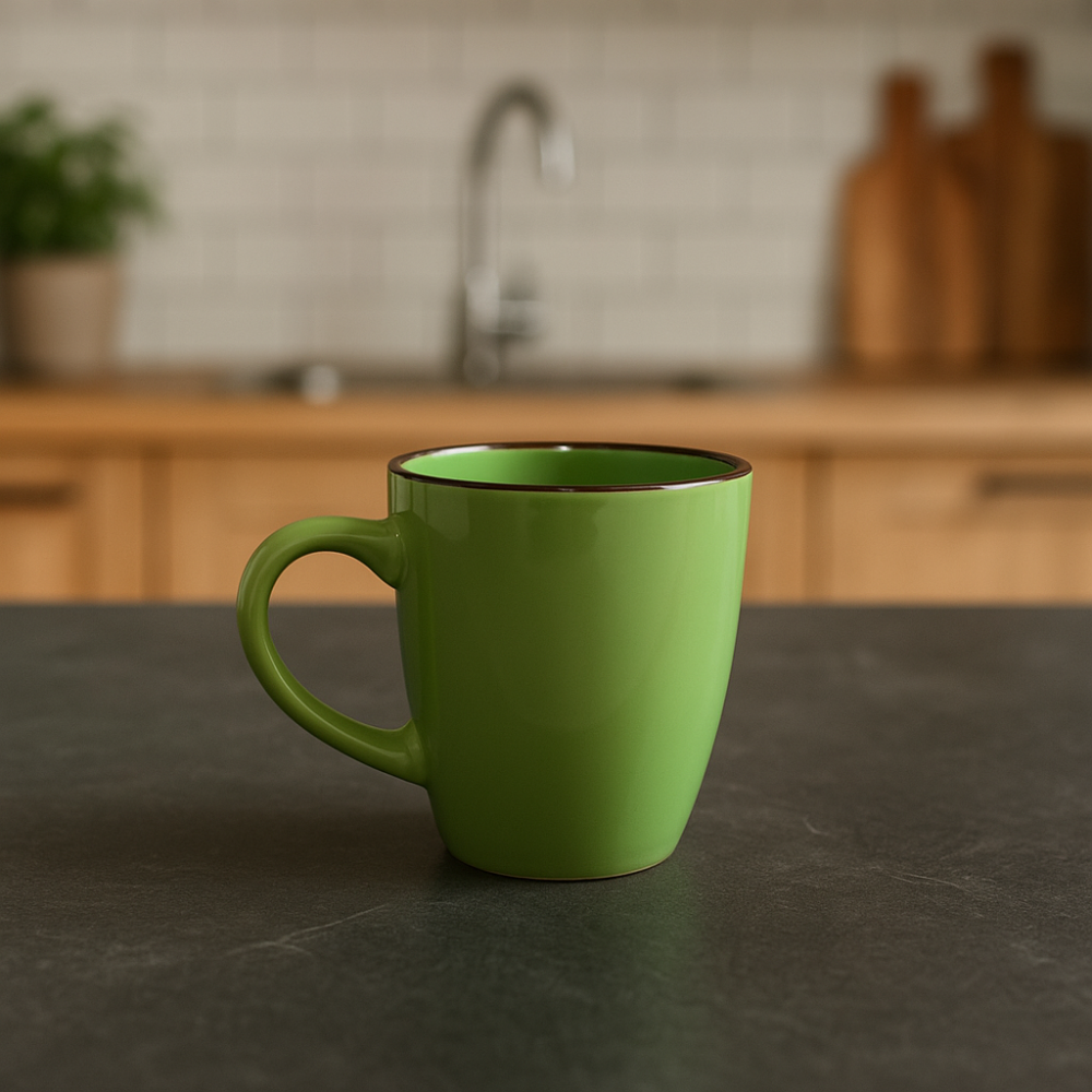 Set vesela 16 piese pentru 4 persoane, Ceramica, design modern, culoare Verde, Bleu [2]