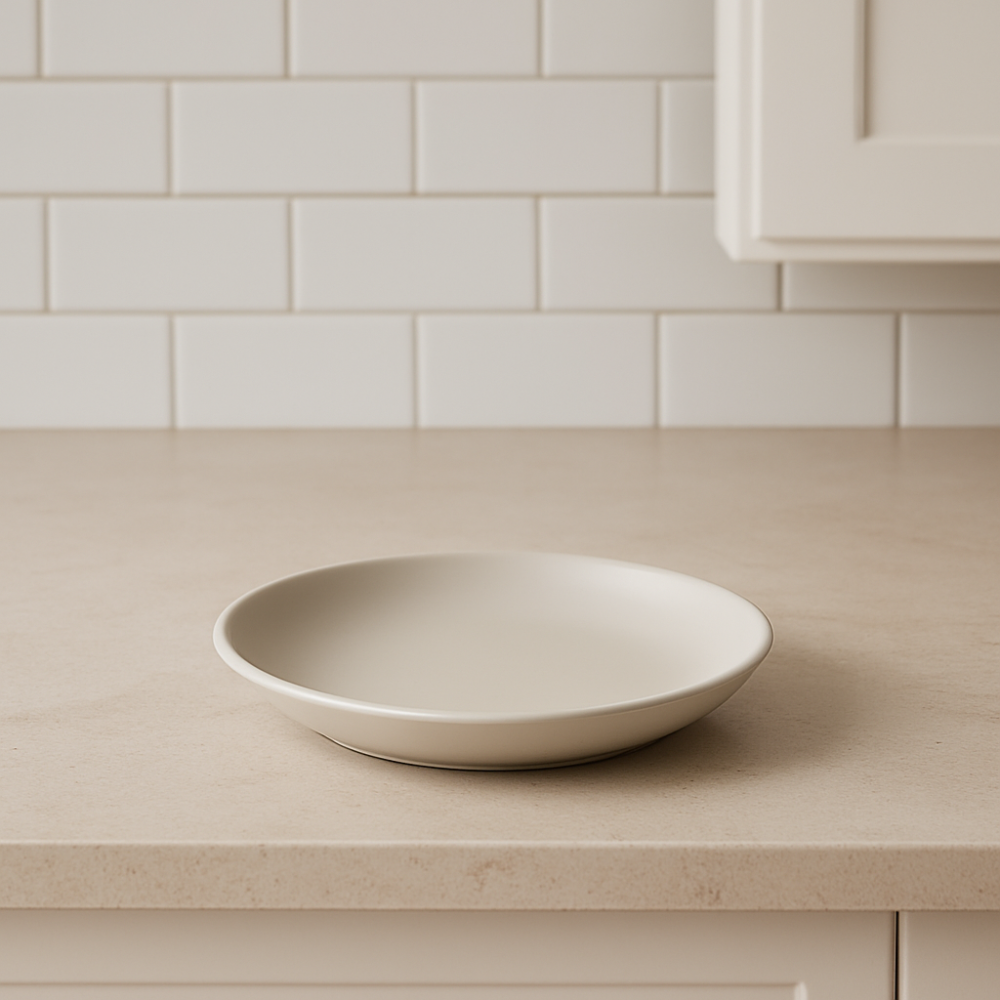 Set vesela 17 piese, pentru 4 persoane, Ceramica, design modern, culoare Alb [8]