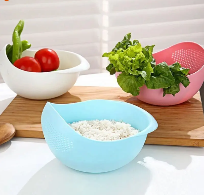 SIta pentru orez, spalat fructe si legume, Bleu [2]