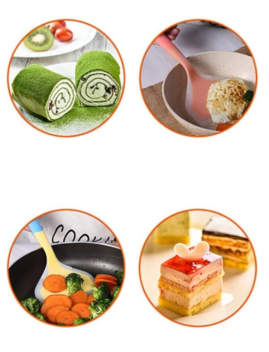 Spatula din silicon, antiaderenta, Albastru/Mov [3]