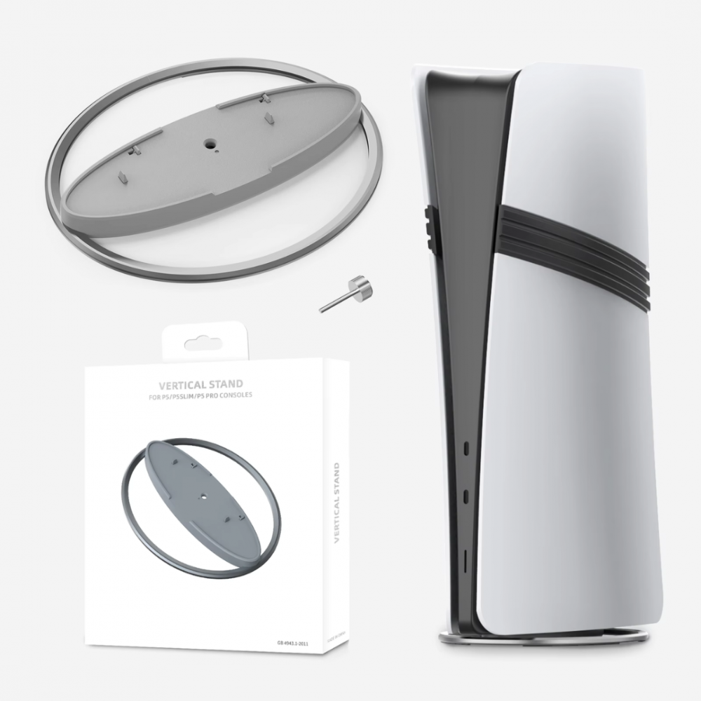 Stand vertical pentru PS5/PS5 Slim/PS5 Pro,  usor de instalat, stabil, Gri [9]