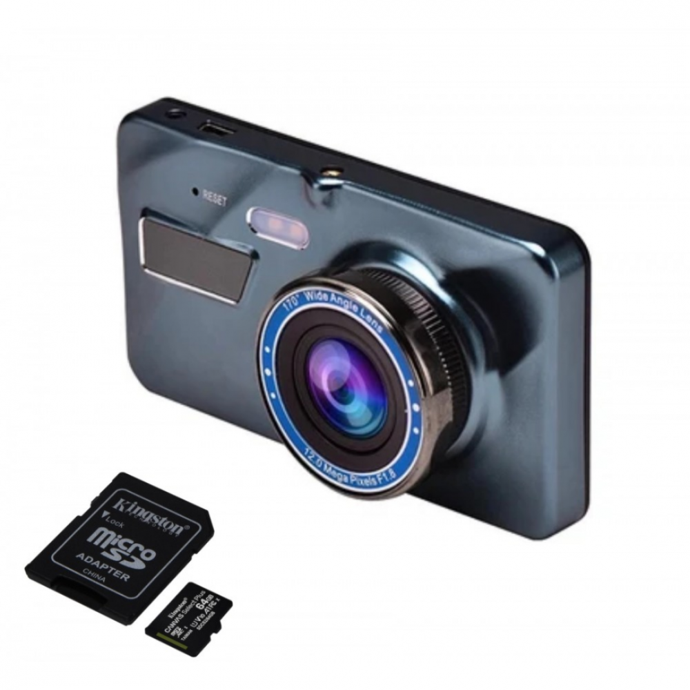 Camera video de bord auto dublă, față și spate, Full HD [2]