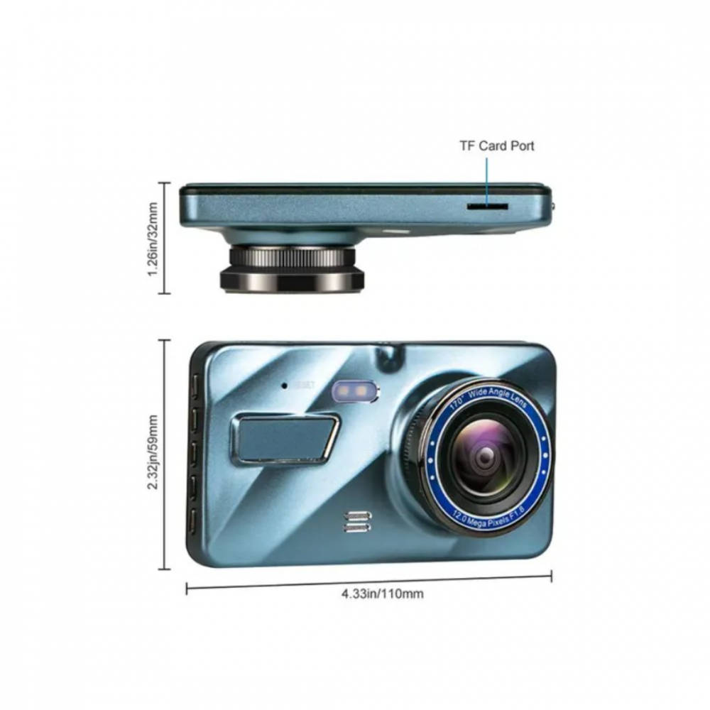 Camera video de bord auto dublă, față și spate, Full HD [8]