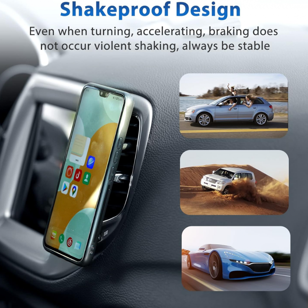 Suport auto magnetic pentru telefon, cu prindere în grilă [4]