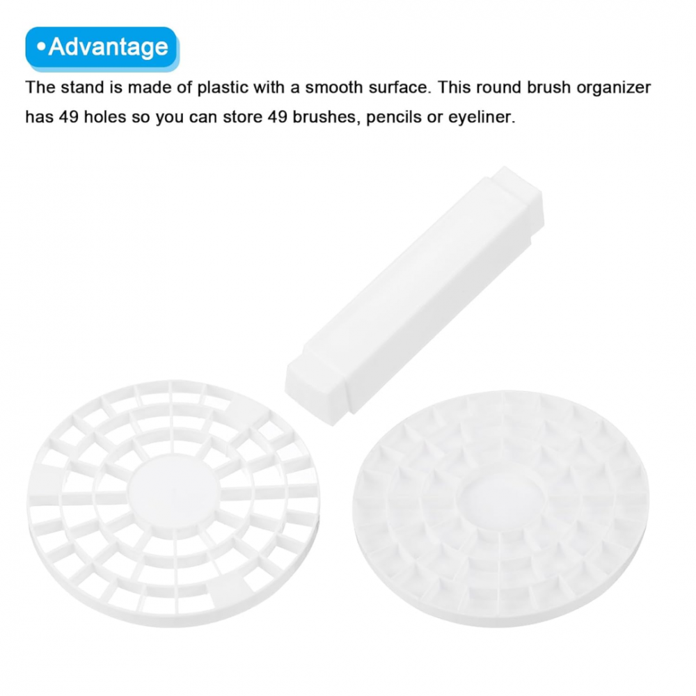 Suport de 49 pensule cosmetice, Alb [3]