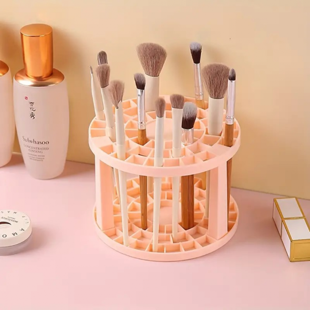 Suport de 49 pensule cosmetice, Roz [3]