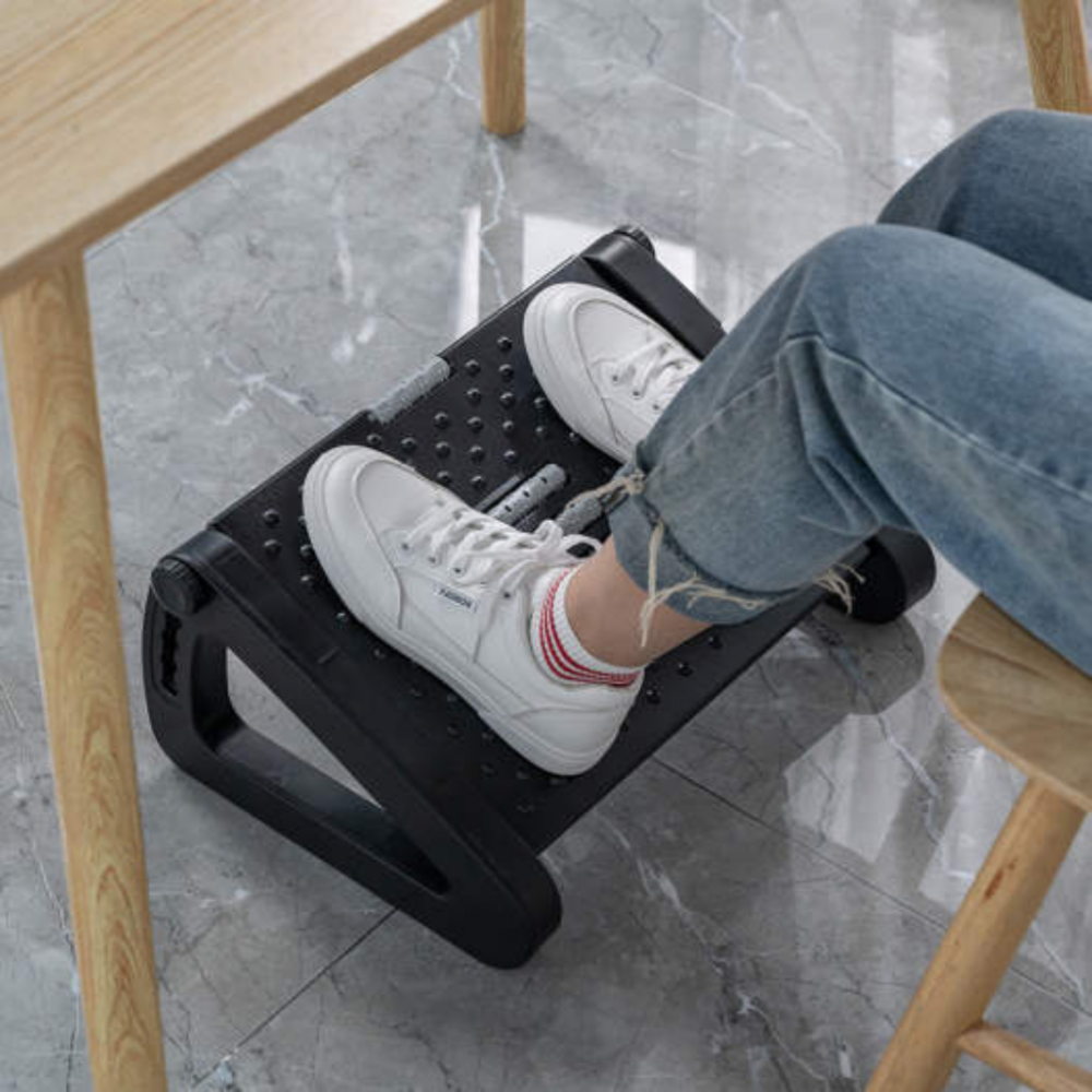 Suport ergonomic pentru picioare, reglabil, cu rolă de masaj [2]