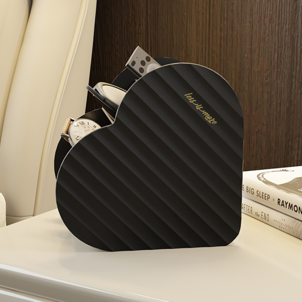 Suport pensule machiaj inimă, Negru [2]