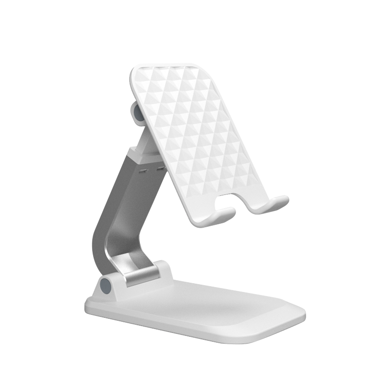 Suport Reglabil pentru Telefon si Tableta din ABS - Pliabil si Compact, Alb [1]