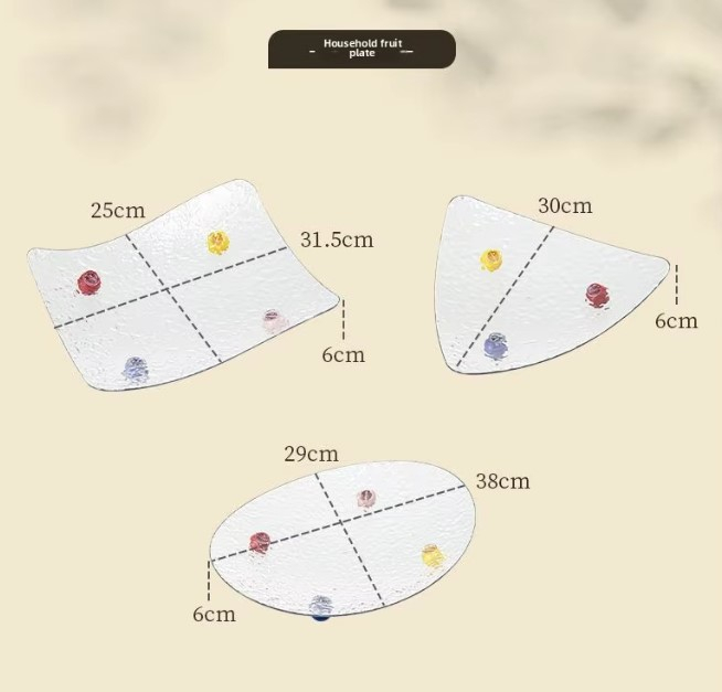 Tava servire din plastic, model texturat, forma oval, Transparent, 30 x 6 cm [3]