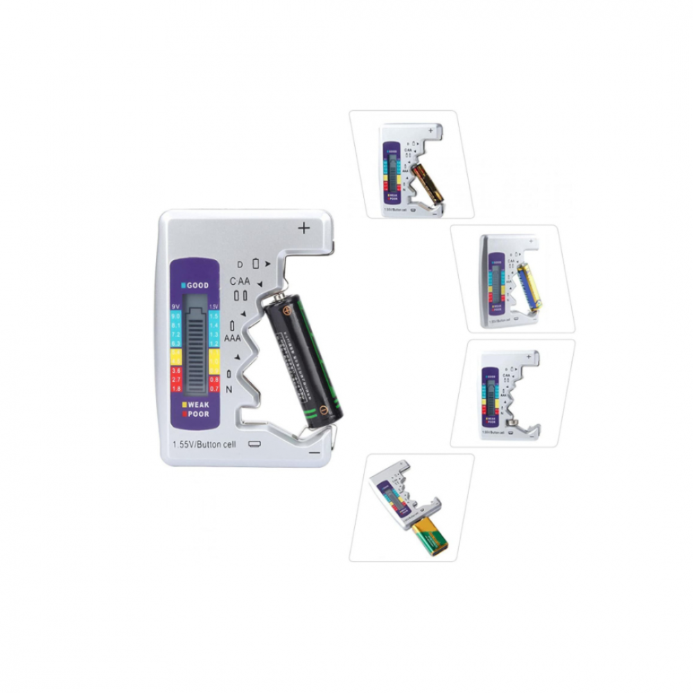 Tester digital universal pentru baterii, gri [3]