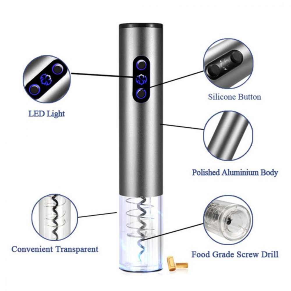 Tirbușon electric cu accesoriu pentru tăiat folia [3]