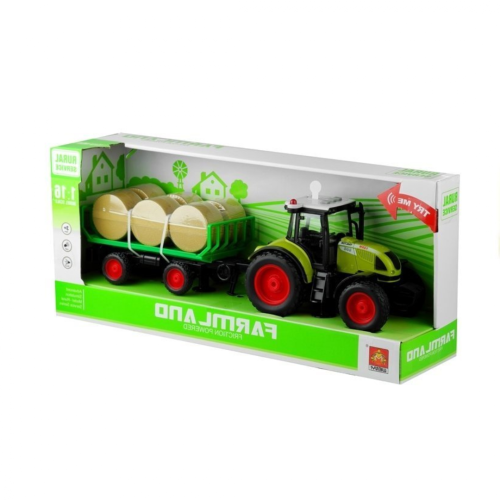 Tractor cu remorcă transport baloți, cu sunete și lumini, scară 1:16 [7]