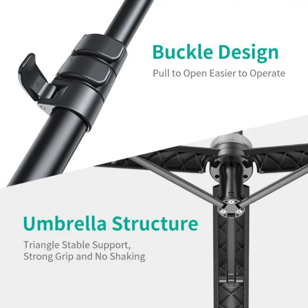 Trepied foto 2 în 1 pentru telefon, cameră și GoPro, telescopic cu telecomandă și husă [5]