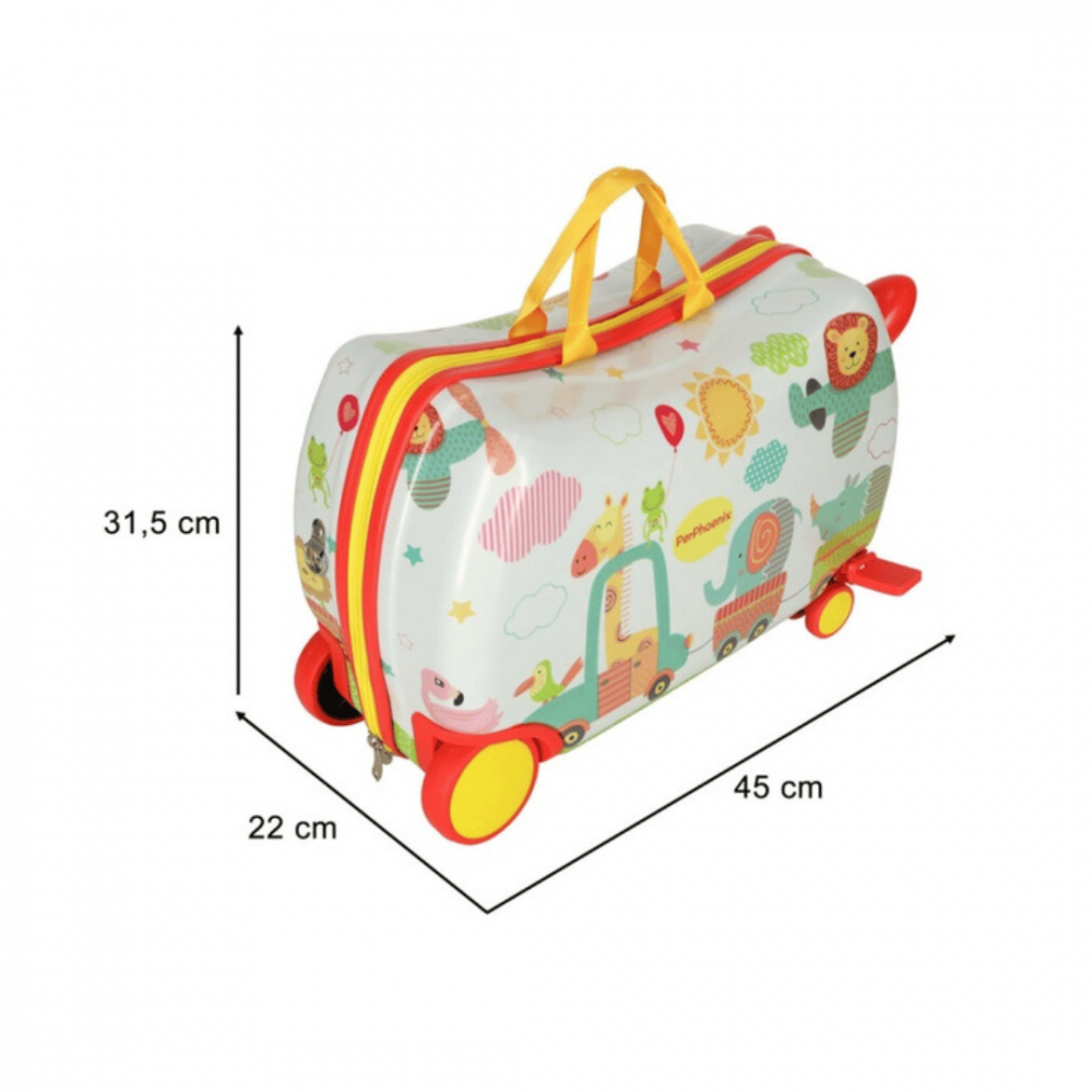 Troler ride-on cu 4 roți, model zoo [6]