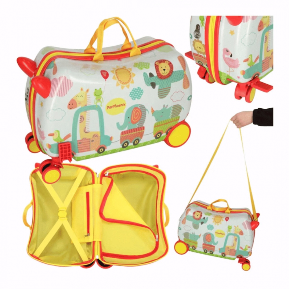 Troler ride-on cu 4 roți, model zoo [3]