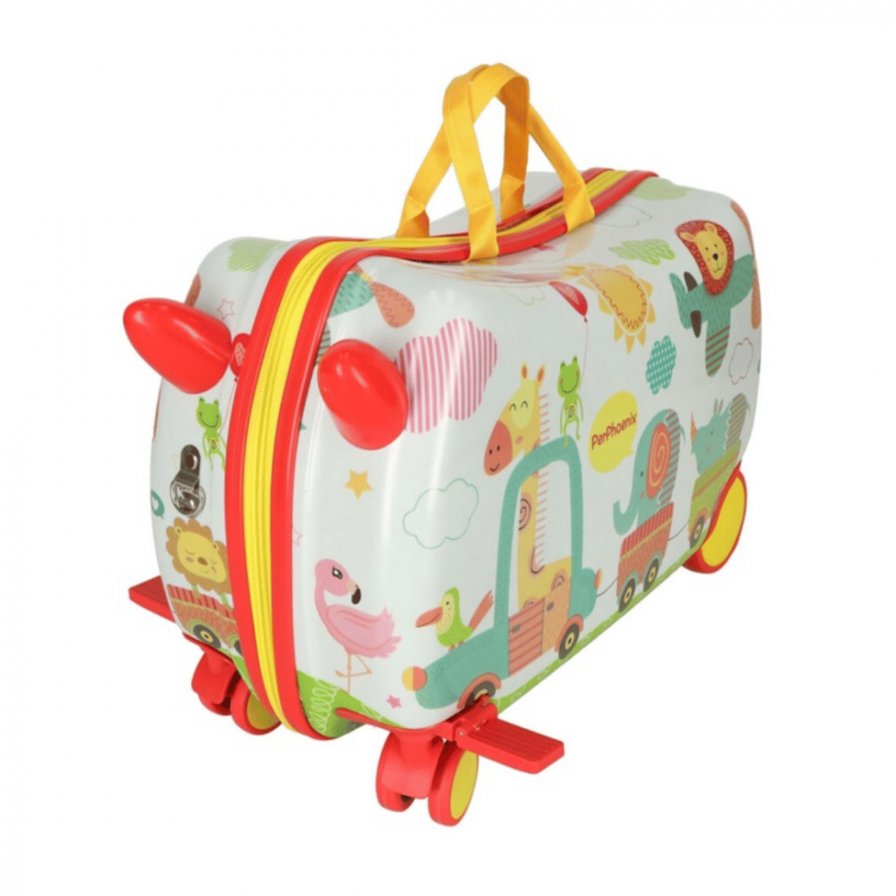 Troler ride-on cu 4 roți, model zoo [5]