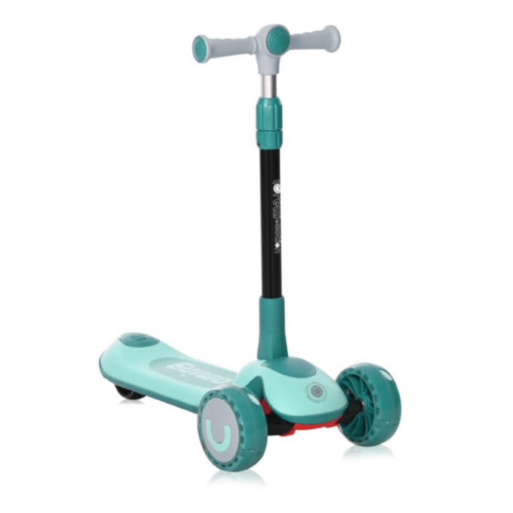 Trotinetă cu scaun, roți cu leduri și ghidon reglabil pe înălțime, verde [8]