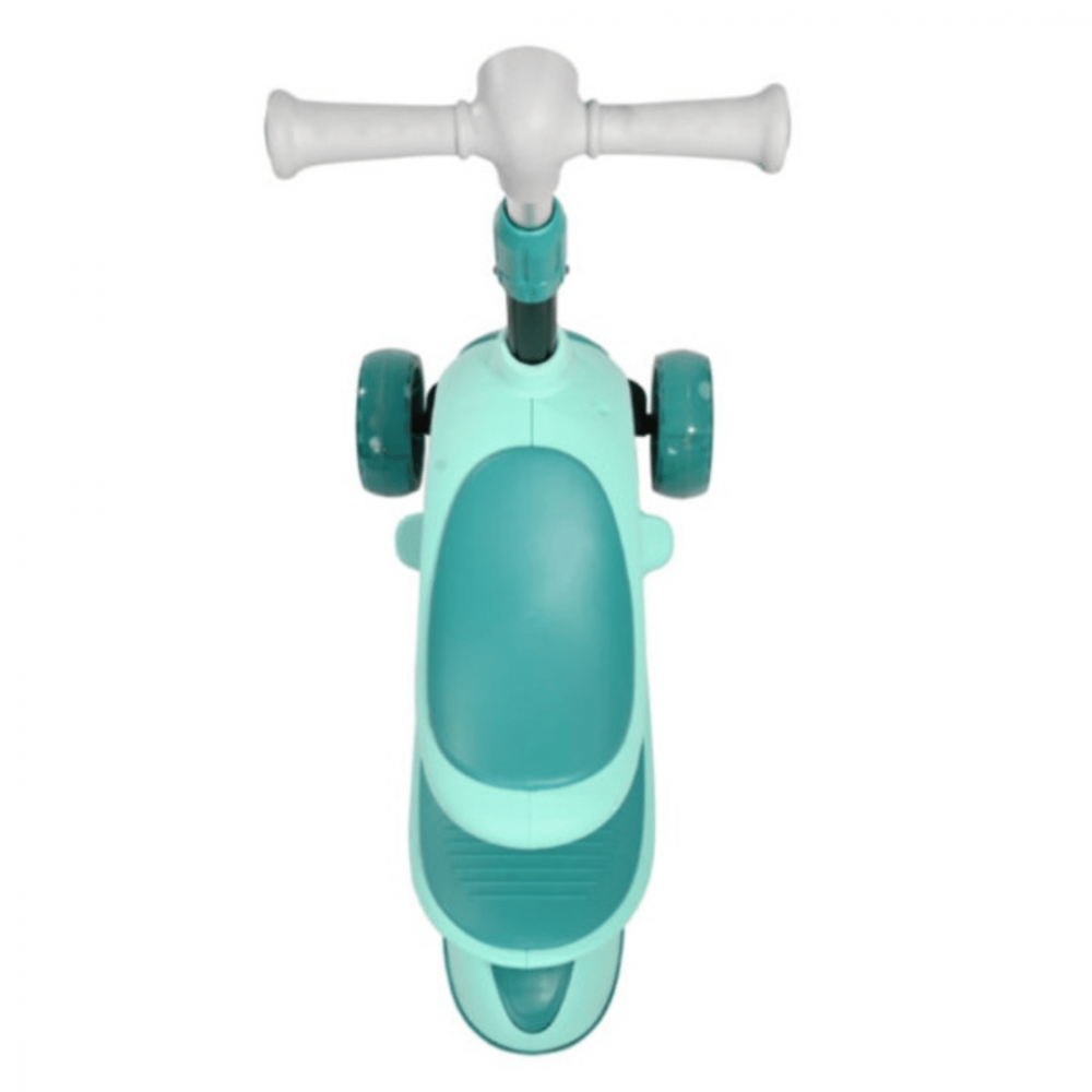 Trotinetă cu scaun, roți cu leduri și ghidon reglabil pe înălțime, verde [6]