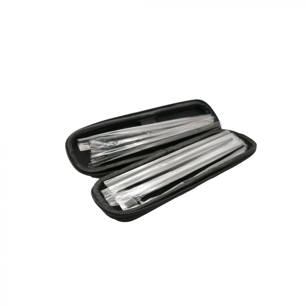 Trusă 9 pensule machiaj pentru ochi, cu etui din piele ecologică [3]