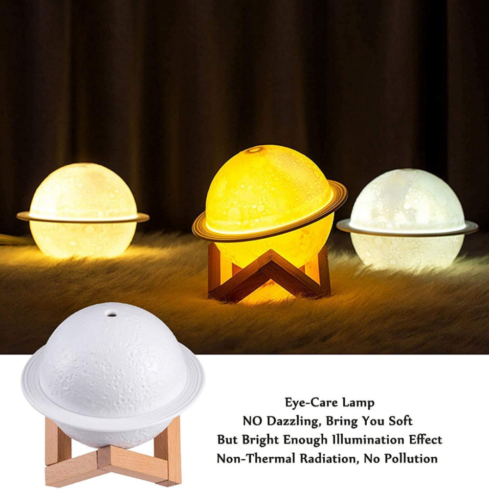 Umidificator aromaterapie, formă planetă, lumină de veghe cu 3 intensități [4]