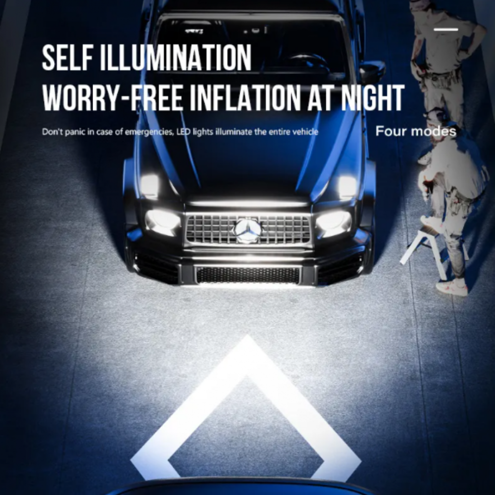 Compresor auto portabil, negru [5]