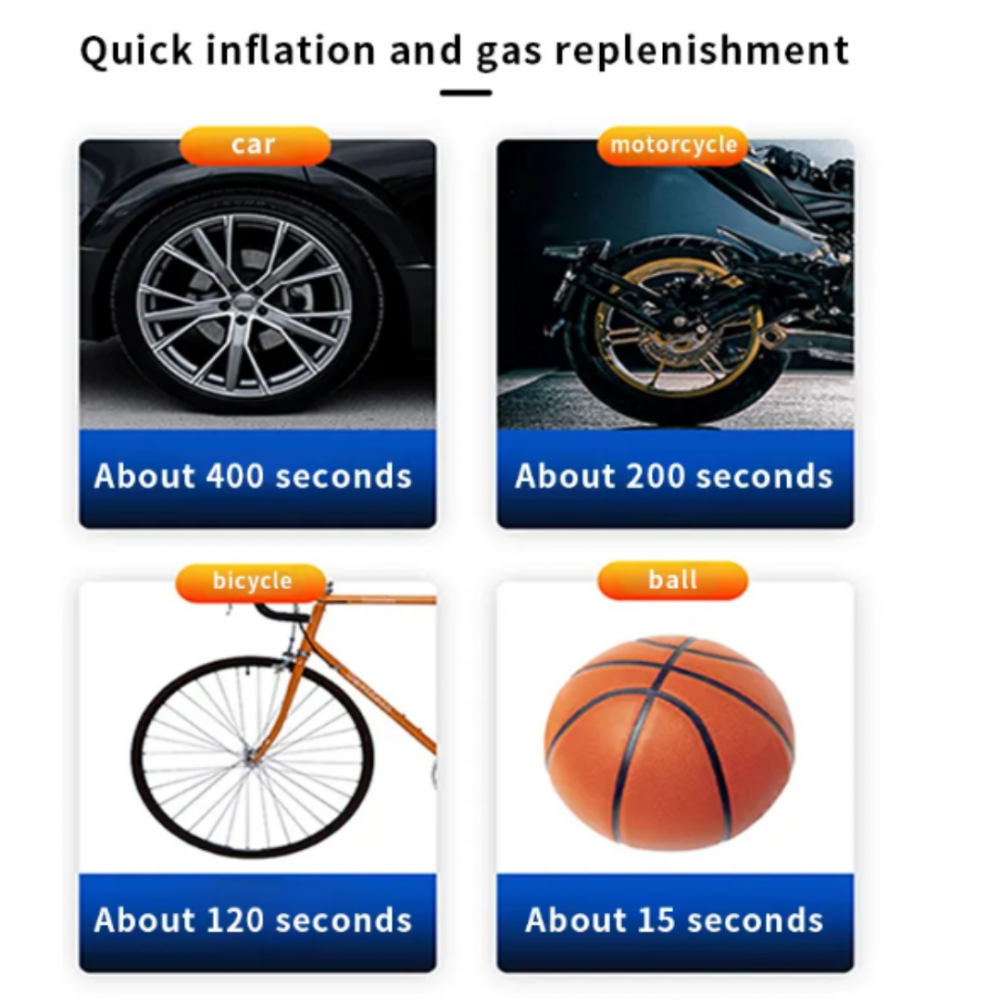 Compresor auto portabil, negru [6]