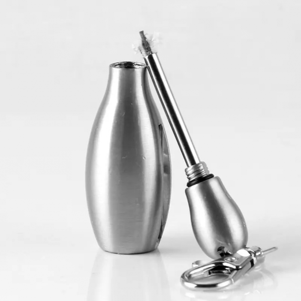 Chibrit reîncărcabil tip bombiță, argintiu [3]