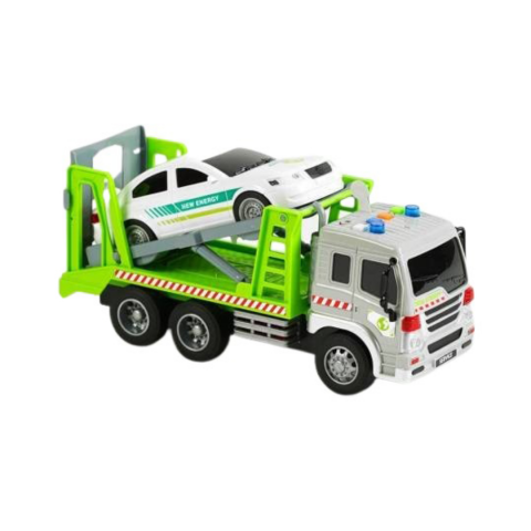 Jucării băieți - Set mașină și camion tractare pe rampă