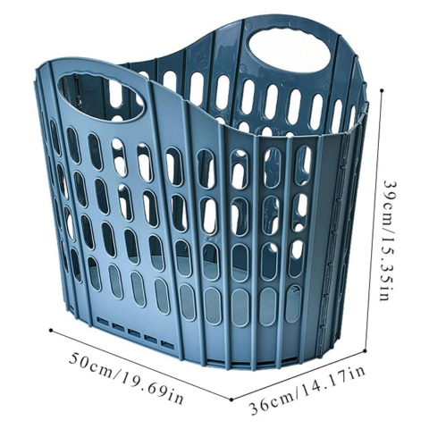 Coș mare pliabil din plastic, albastru [1]