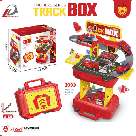 Parcare și stație cu 2 nivele departament pompieri, cu 4 mașini incluse și cutie depozitare [1]