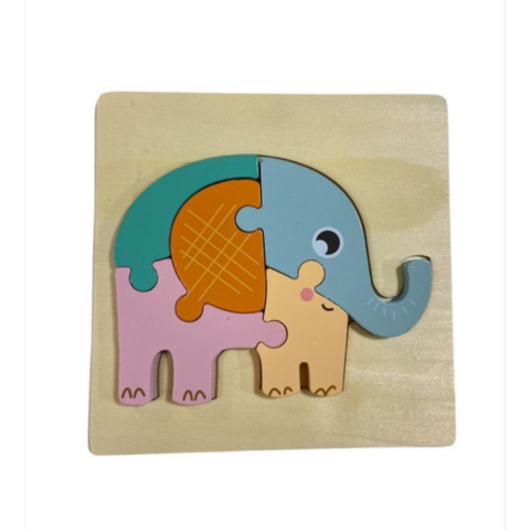 Puzzle cu 5 piese 3D, model elefant [7]